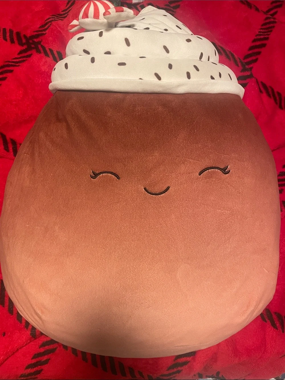 Squishmallows jumbo Christmas hot chocolate/peppermint